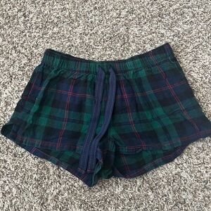 Old Navy Tartan Plaid Pajama Shorts - Green and Navy